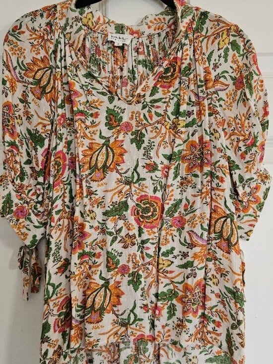 Tops - Floral Peasant Top
